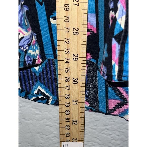 Wrangler Mens 16 - 16.5 Cowboy Cut Western Shirt Large Tails Aztec 90’s - Picture 6 of 9